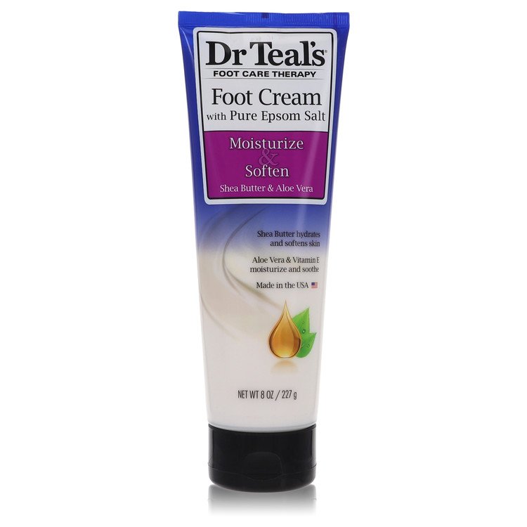 Crème pour les pieds au sel d'Epsom pur du Dr Teal Crème pour les pieds au sel d'Epsom pur avec beurre de karité, aloe vera et vitamine E du Dr Teal