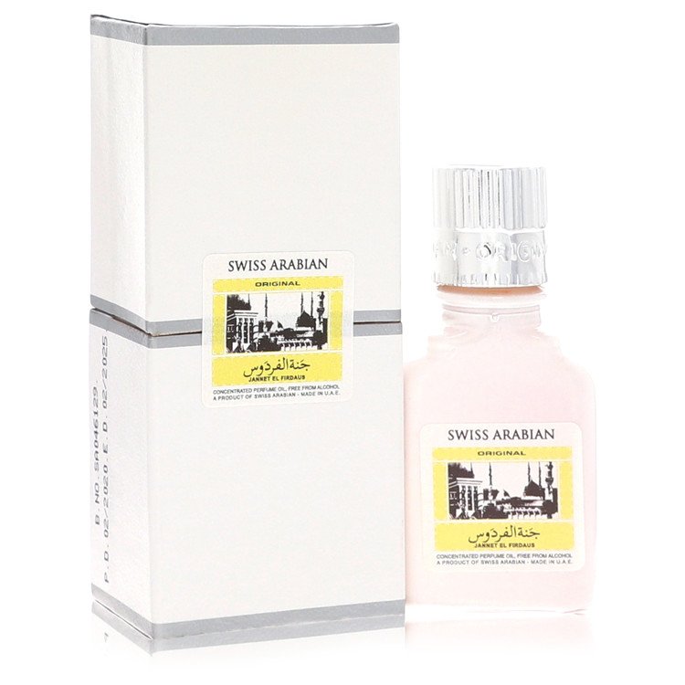 Huile de parfum concentrée Jannet El Firdaus sans alcool (Attar blanc unisexe) par Swiss Arabian