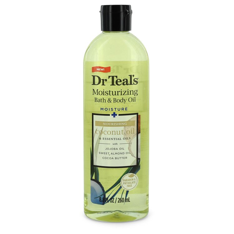 Dr Teal&#39;s Moisturizing Bath &amp; Body Oil Nourishing Coconut Oil with Essensial Oils, Jojoba Oil, Sweet Almond Oil and Cocoa Butter by Dr Teal&#39;s