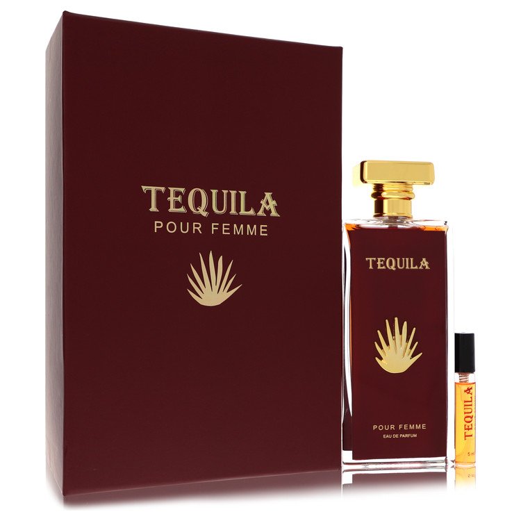 Tequila Pour Femme Red Eau de Parfum + Free .17 oz Mini EDP Spray by Tequila Perfumes