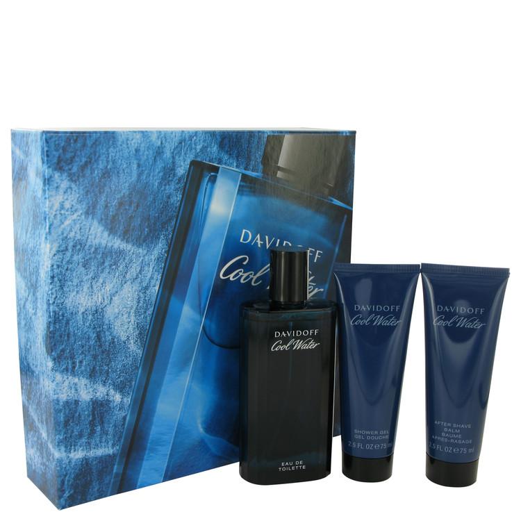Davidoff Gift Sets 4.2 oz. Eau de Toilette + 2.5 oz. Aftershave Balm + 2.5 oz. Shower Gel Cool Water, Gift Set by Davidoff